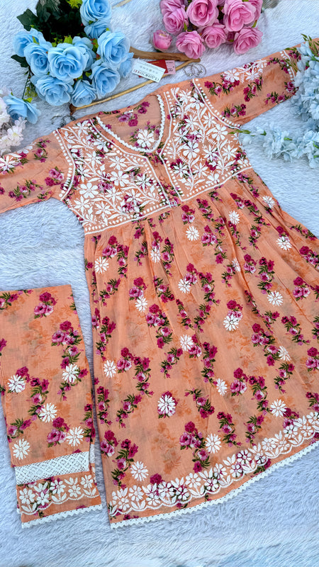 FLOWERPRINT AFGANI GOWN SET WITH FREE GIFT ๐  INSIDE