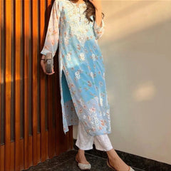 GEORGETTE PRINTED KURTI WITH INNER