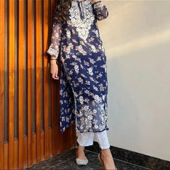 GEORGETTE PRINTED KURTI WITH INNER