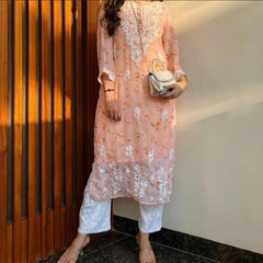 GEORGETTE PRINTED KURTI WITH INNER