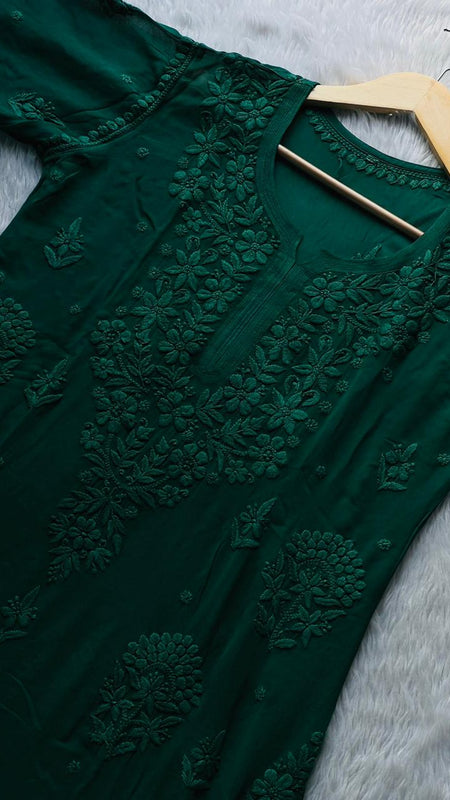 Viscose 3D kurti flowerwali
