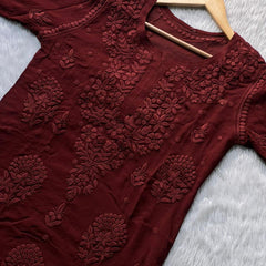 Viscose 3D kurti flowerwali