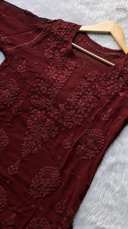 Viscose 3D kurti flowerwali