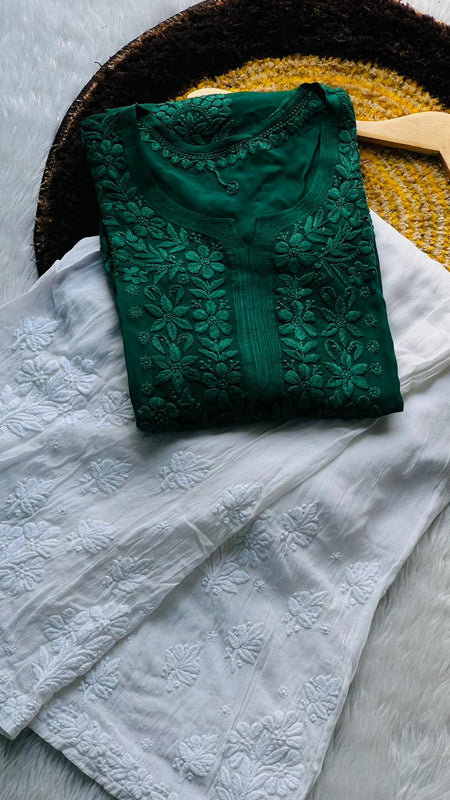 Viscose 3D kurti flowerwali