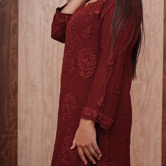 Viscose 3D kurti flowerwali