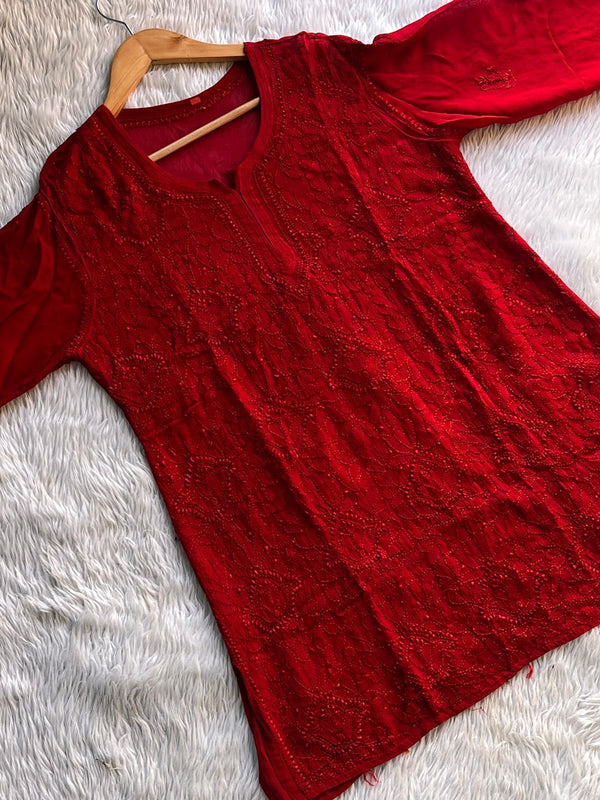 VISCOSE SHORT JAAL KURTI WITH FREE GIFT π INSIDE