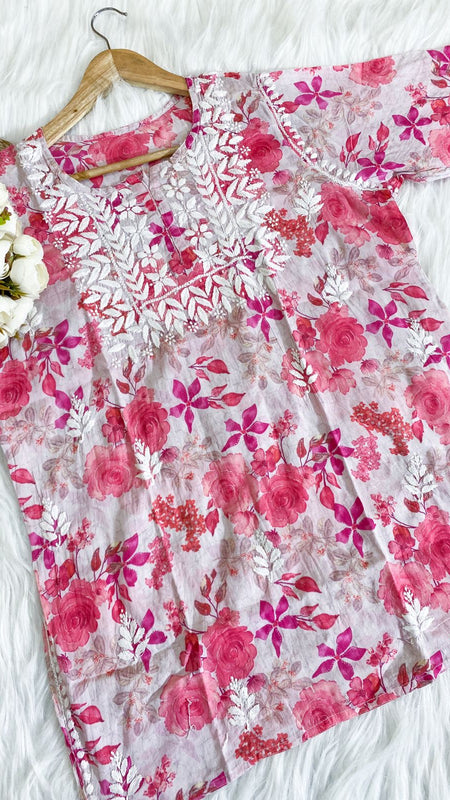 MAL SHORT PRINTED KURTI PANT WITH FREE GIFT 💝INSIDE