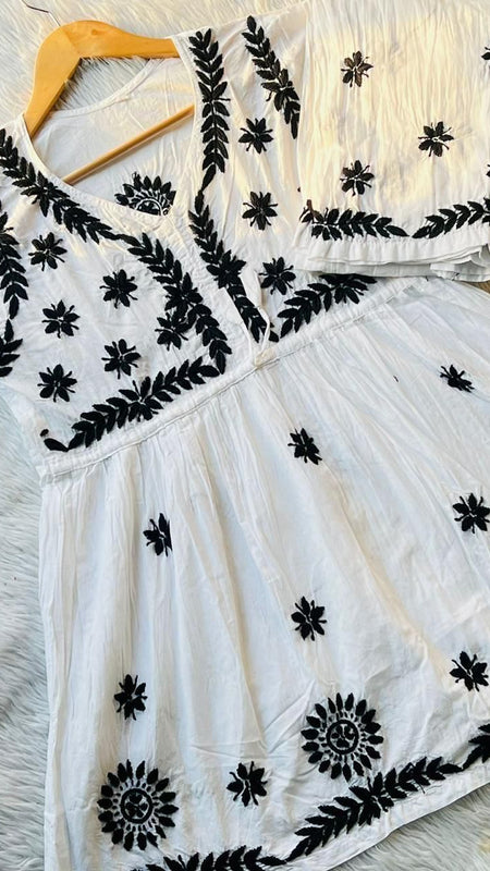 COTTON SHORT KURTI SET WITH GIFT ๐ INSIDE
