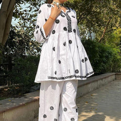 COTTON SHORT KURTI SET WITH GIFT ๐ INSIDE