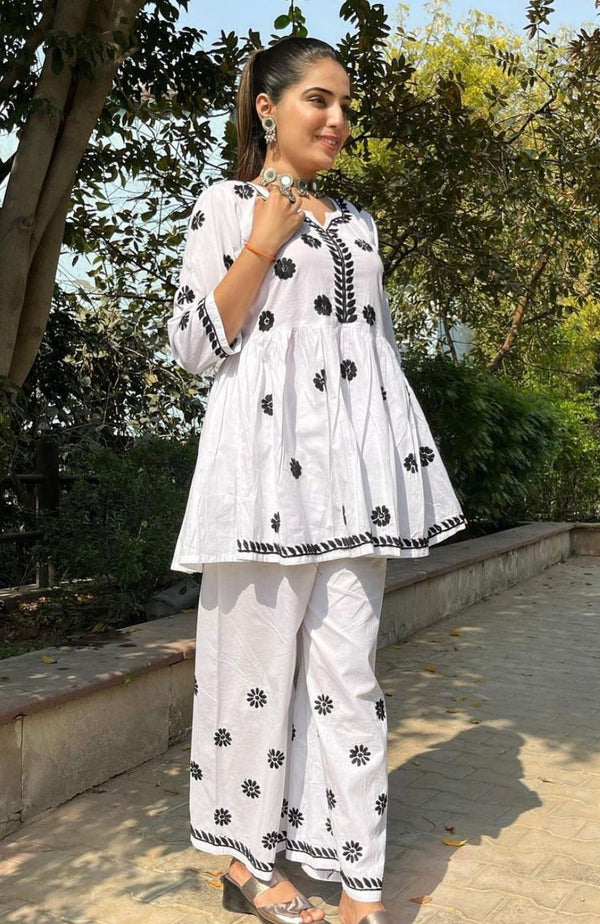COTTON SHORT KURTI SET WITH GIFT ๐ INSIDE