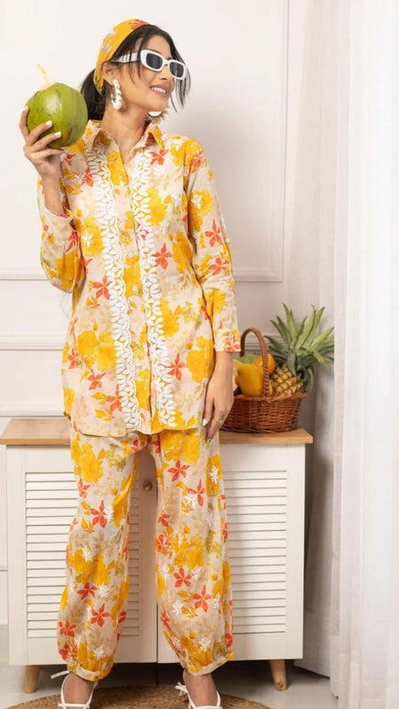 AESTHETIC CHIKANKARI CO-ORD SET WITH FREE GIFT 💝INSIDE