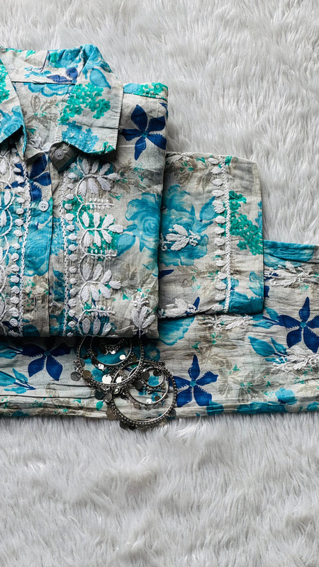 AESTHETIC CHIKANKARI CO-ORD SET WITH FREE GIFT 💝INSIDE