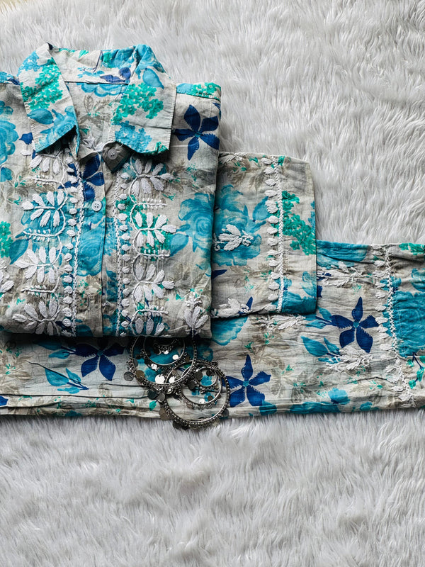 AESTHETIC CHIKANKARI CO-ORD SET WITH FREE GIFT 💝INSIDE