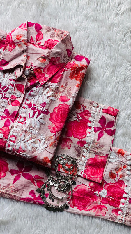 AESTHETIC CHIKANKARI CO-ORD SET WITH FREE GIFT 💝INSIDE