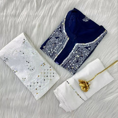 GALA BOOTI KURTI WITH SHARARA WITH DUPATTA