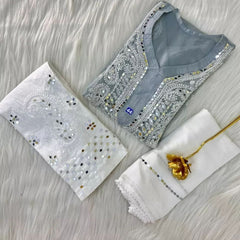 GALA BOOTI KURTI WITH SHARARA WITH DUPATTA