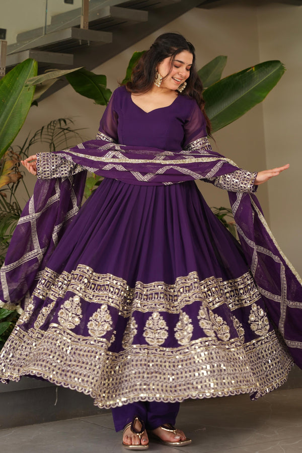 Elegant Heavy Embroidered Sequence Work Set