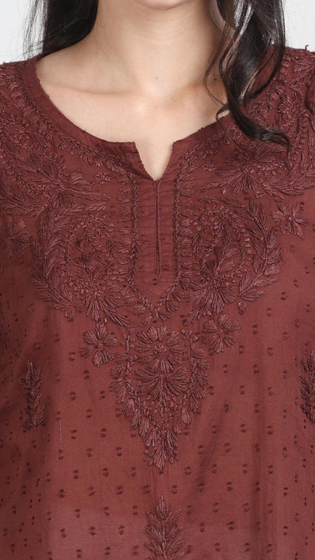 NAAZI SHORT COTTON HANDWORK KURTI