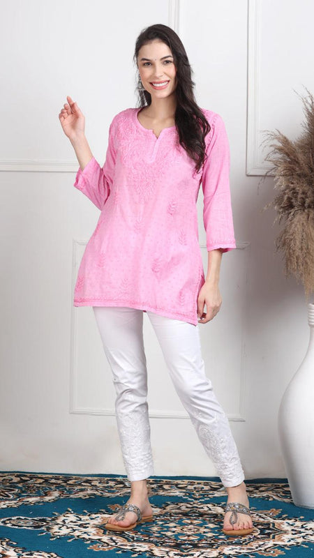 NAAZI SHORT COTTON HANDWORK KURTI