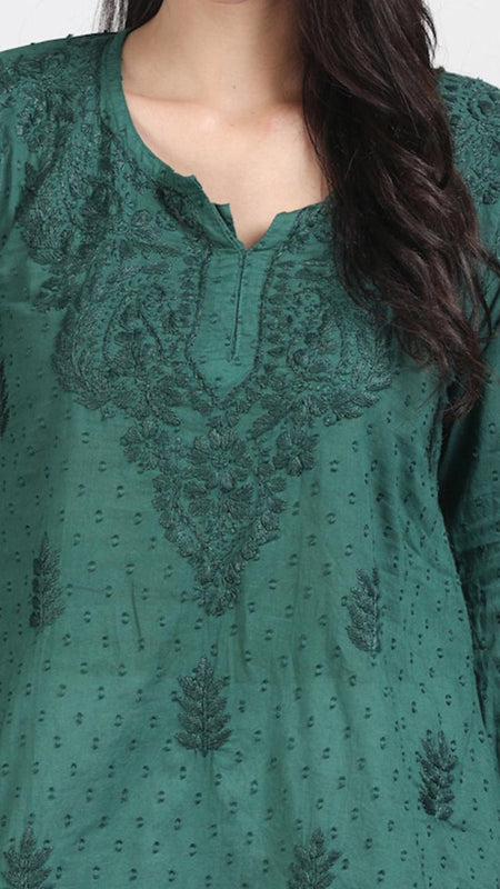 NAAZI SHORT COTTON HANDWORK KURTI