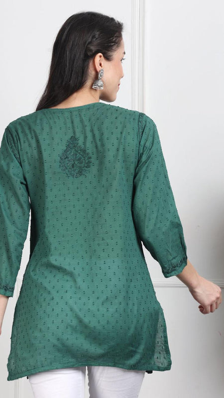 NAAZI SHORT COTTON HANDWORK KURTI