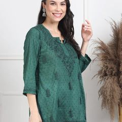 NAAZI SHORT COTTON HANDWORK KURTI