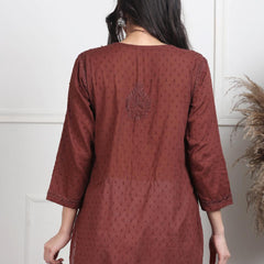 NAAZI SHORT COTTON HANDWORK KURTI