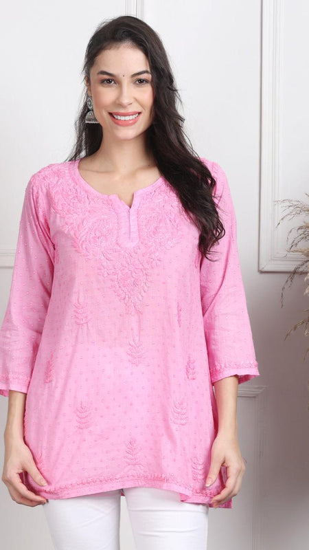 NAAZI SHORT COTTON HANDWORK KURTI