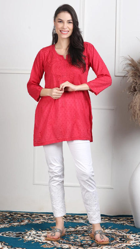 NAAZI SHORT COTTON HANDWORK KURTI
