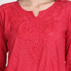 NAAZI SHORT COTTON HANDWORK KURTI