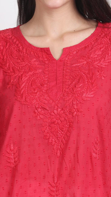 NAAZI SHORT COTTON HANDWORK KURTI