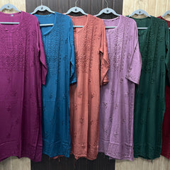 RAYON SQUARE EMBROIDERY KURTI