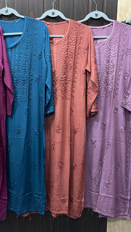 RAYON SQUARE EMBROIDERY KURTI
