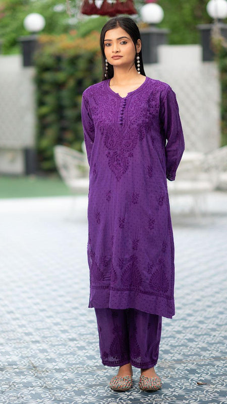 DOBBY COTTON PLAZZO SET WITH GIFT ๐ INSIDE