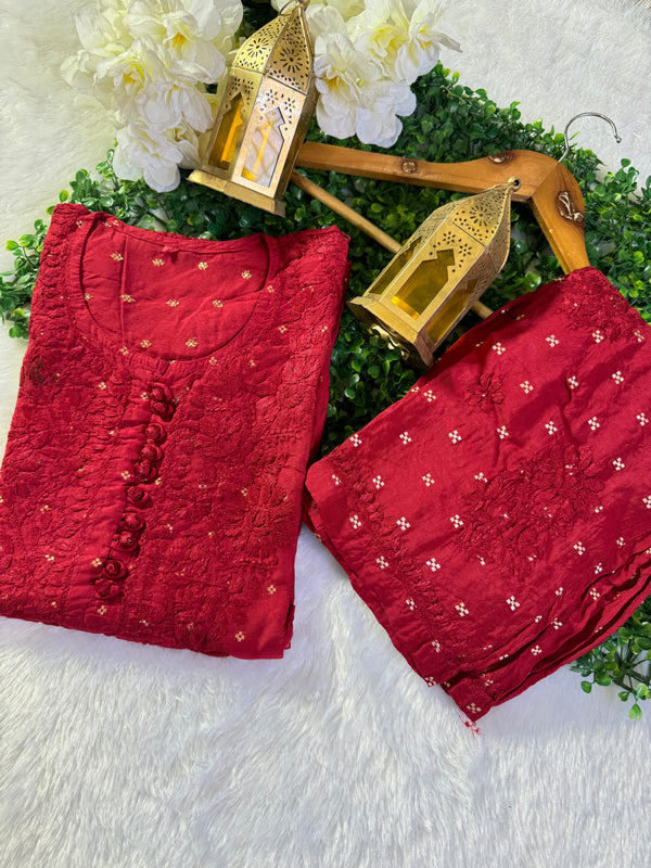 PREMIUM CHANDERI SET WITH FREE GIFT π INSIDE
