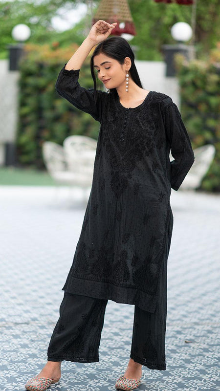 DOBBY COTTON PLAZZO SET WITH GIFT ๐ INSIDE