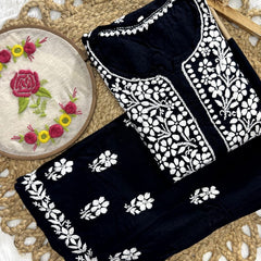 Evander Embroidery Rayon Co-ord Set