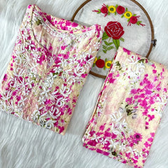 HAND EMBROIDED MAL MAL PRINTED CO-ORD SET