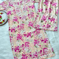 HAND EMBROIDED MAL MAL PRINTED CO-ORD SET