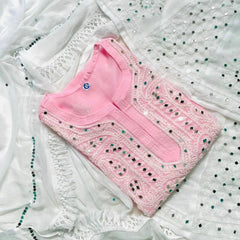 GALA BOOTI KURTI WITH SHARARA WITH DUPATTA