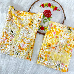 HAND EMBROIDED MAL MAL PRINTED CO-ORD SET