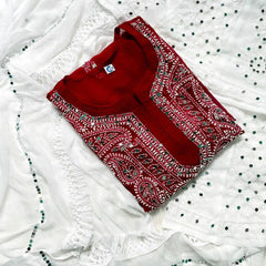 GALA BOOTI KURTI WITH SHARARA WITH DUPATTA