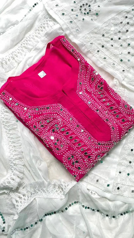 GALA BOOTI KURTI WITH SHARARA WITH DUPATTA