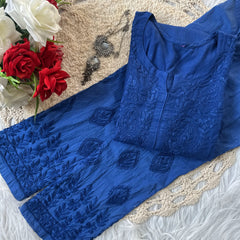 Razia Chikankar Hand Embroideredi Pant Set With Free Gift  💝  Inside