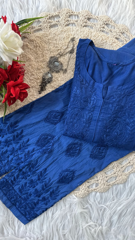 Razia Chikankar Hand Embroideredi Pant Set With Free Gift  💝  Inside