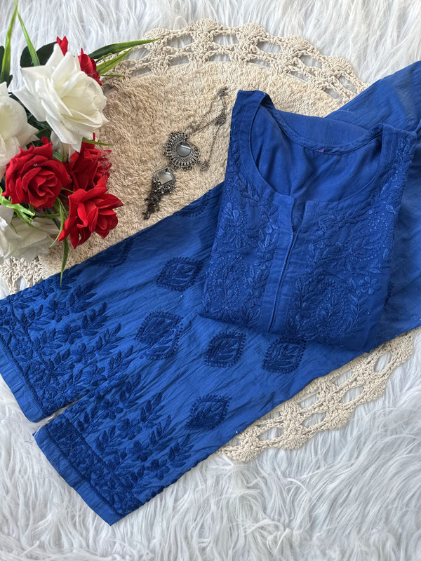 Razia Chikankar Hand Embroideredi Pant Set With Free Gift  💝  Inside