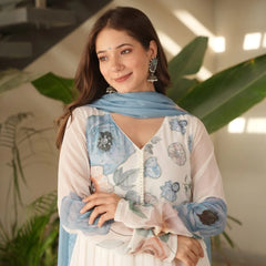FLORAL TRENDING ANARKALI WITH KARDAL WORK