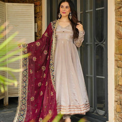 Exclusive Trending Designer Gown with Heavy sequence embroidery Dupatta 👗