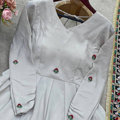 Exclusive Trending Designer Gown with Heavy sequence embroidery Dupatta 👗