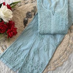 Razia Chikankar Hand Embroideredi Pant Set With Free Gift  💝  Inside